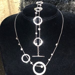 Swarovski crystal necklace/bracelet/earrings.